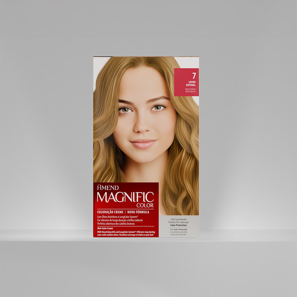 Kit Coloração Amend Magnific Color 7.0 Louro Natural